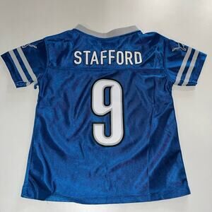 NFL Matthew Stafford Toddler Blue Michigan #9 Jersey Size 4/5 XSmall (0646)